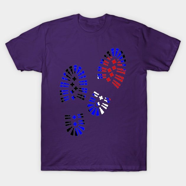 Leather Pride Boot Prints T-Shirt by ToriJones